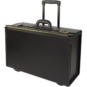 251622 Synthetic Leather Business Case On Wheels Black in Kuwait