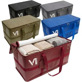 Moving Bags Heavy Duty, Packing Bags For Moving, Reinforced Camping Cargo Bag, Waterproof Canvas Storage Bins with Lids, Sturdy Extra Large Tote Bag with Zippers and Handles, Set of 5 Colors in Saudi Arabia