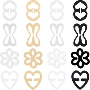 Nogeqi 16 Pcs Bra Strap Clips, Bra Strap Holders for Slipping, Bra Clips to Make Racerback, Adjustable Conceal Bra Clip dor Full Cup Size, Bra Converter Cleavage(4 Shapes) in Kuwait