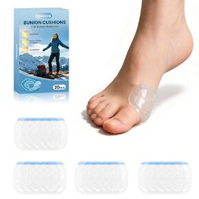 Gel Bunion Cushions - 20 Pcs Bunion Pain Relief Pads for Women & Men - Waterproof Bunion Pad for Walking, Sport, Daily Use - Reduce Pressure and Friction from Shoes in Saudi Arabia