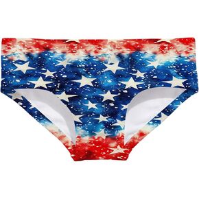 2-8 Years Girls American Flag Swim Bikini Bottom USA 4th of July Swim Briefs Fully Lined Comfort Underwear for Summer in Saudi Arabia