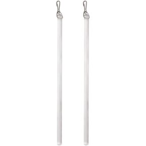 Curtain Pull Wand, 2 Pack Clear Acrylic 16.93 Inch with Metal Hook, Rounded Edge Drapery Pull Stick for Home Window High Curtain Pull in Saudi Arabia