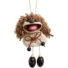 Natural Seed Pod Handmade Quirky Rattle Ornament with Soothing Sound Boho Decor for Car & Desk Unique Funny Gift Idea in Kuwait