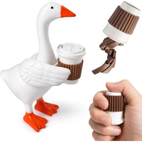 Desk Goose Outfits 7 Inches with Coffee Cup - 3D Printed Goose Wings, Cute Desk Goose Accessories for Home Office Decor in Saudi Arabia