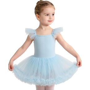 Tutu.kk Toddler Ballet Tutu Dresses Ruffle Sleeve Ballet Leotards for Girls Dance Ballerina Outfit in Saudi Arabia
