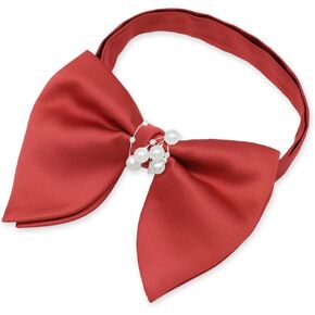 Pearl Bow Ties for Men, Adjustable Oversized Men's Bowtie, Large Solid Mens Bow Tie for Business Wedding Party Daily in Saudi Arabia