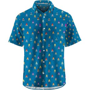 Cycling Shirts-Original Urban Blue Design,Zipper Pockets,Short Sleeves,Button Down Gravel Shirts for Biking in Saudi Arabia