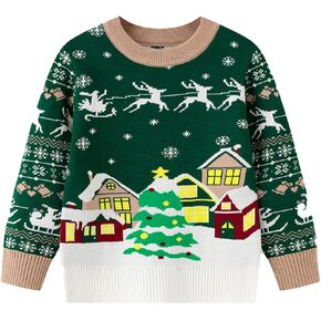 Todler Christmas Sweater Unisex Kids Xmas Ugly Knit Pullover 3-7 Years in Saudi Arabia