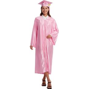 Unisex Shiny Graduation Cap and Gown Tassel Set 2025 2026 for High School and Bachelor in Saudi Arabia