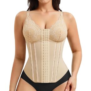 Nebility Waist Trainer for Women, Corset Shapewear with Bra Adjustable Waist Cincher Faja Body Shaper with Tummy Control in Kuwait