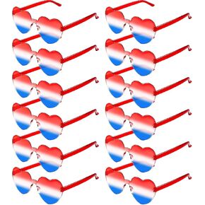 12/20/36 Pack Independence Day Heart/Star Patriotic Sunglasses, 4th of July Glasses for Women Men Party Accessories in Saudi Arabia