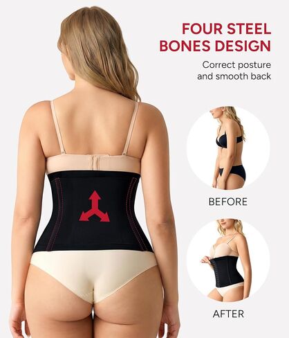 Nebility Waist Trainer for Women Faja Postpartum Corset Shapewear Tummy Control Waist Cincher Body Shaper in Saudi Arabia