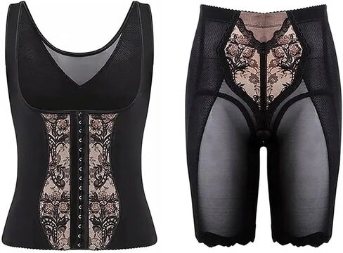 Corset Shapewear for Women Body aper Waist Trainer Slimming Abdomen Belt Underwear Embroidered Me Fabric in Saudi Arabia
