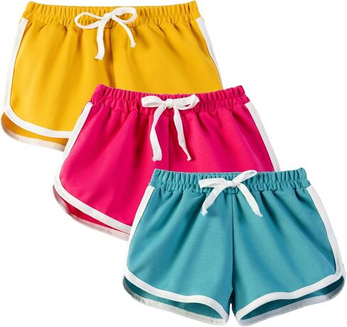Girls Boys Athletic Shorts 3 Pack Kids Dolphin Yoga Short Pants Youth Girls Boys Workout Running Shorts in Saudi Arabia