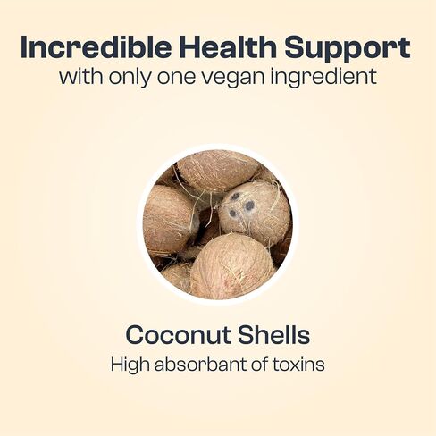 My Vida Origins Activated Coconut Charcoal Capsules - Detox, Gas Relief, Digestive and Gut Health Support | Vegan, Organic, Non-GMO, Gluten Free, No Additives - 90 Count in Saudi Arabia