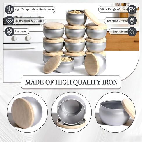 Candle Jars for Making Candles, 16PCS Candle Jars with Lids, 2.5oz Empty Candle Tins, Candle Containers Metal Tins with Lids, Candle Vessels DIY Candle Making Supplies for Making Candles (Silver) in Saudi Arabia