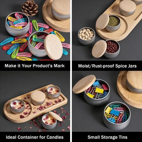 Candle Jars for Making Candles, 16PCS Candle Jars with Lids, 2.5oz Empty Candle Tins, Candle Containers Metal Tins with Lids, Candle Vessels DIY Candle Making Supplies for Making Candles (Silver) in Saudi Arabia