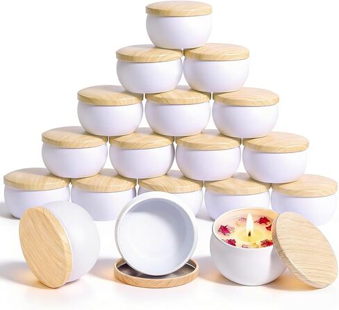 Candle Jars for Making Candles, 16PCS Candle Jars with Lids, 2.5oz Empty Candle Tins, Candle Containers Metal Tins with Lids, Candle Vessels DIY Candle Making Supplies for Making Candles (Silver) in Saudi Arabia