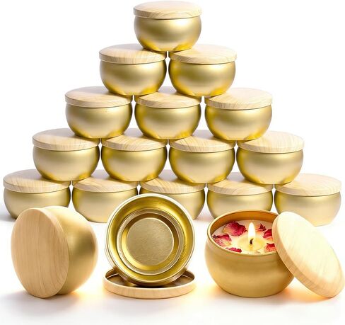 Candle Jars for Making Candles, 16PCS Candle Jars with Lids, 2.5oz Empty Candle Tins, Candle Containers Metal Tins with Lids, Candle Vessels DIY Candle Making Supplies for Making Candles (Silver) in Saudi Arabia