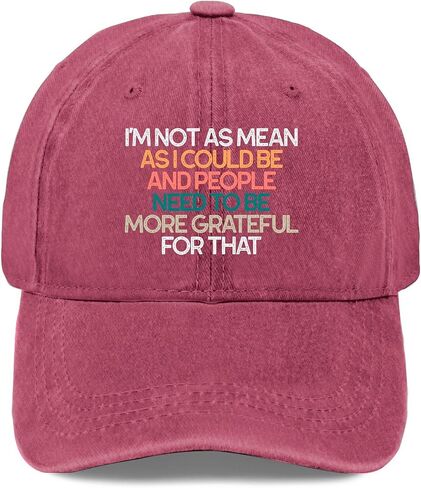 I'm Not Mean As I Would Like to Be Sarcastic Hats for Men Cool Washed in Kuwait