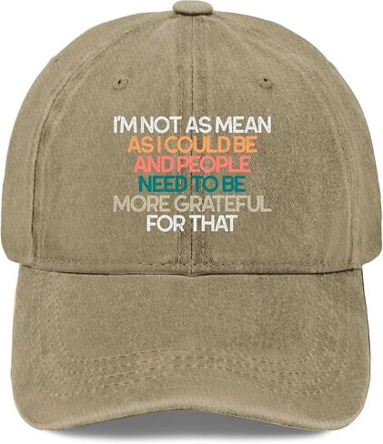 I'm Not Mean As I Would Like to Be Sarcastic Hats for Men Cool Washed in Kuwait