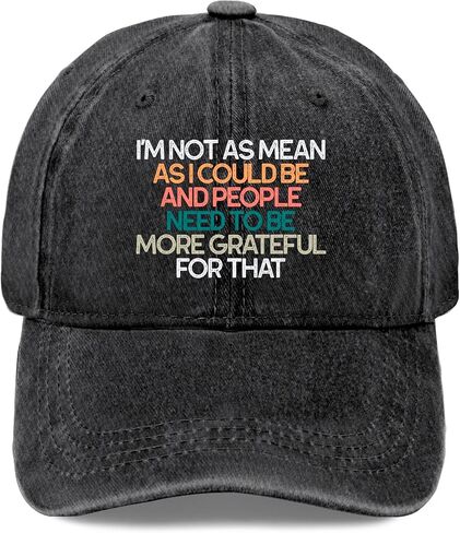 I'm Not Mean As I Would Like to Be Sarcastic Hats for Men Cool Washed in Kuwait