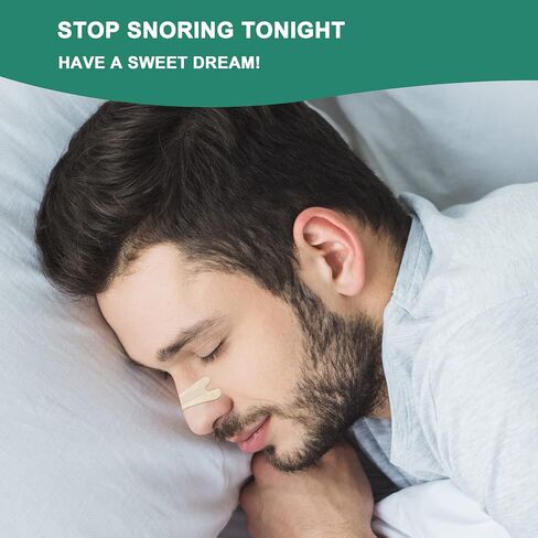 Nasal Strips for Snoring, 120 Count Extra Strength Nose Strips for Breathing, Sleep Snore Strips for Men Women, Relieve Nasal Congestion Due to Colds & Allergies, Anti Snoring - Tan in Kuwait