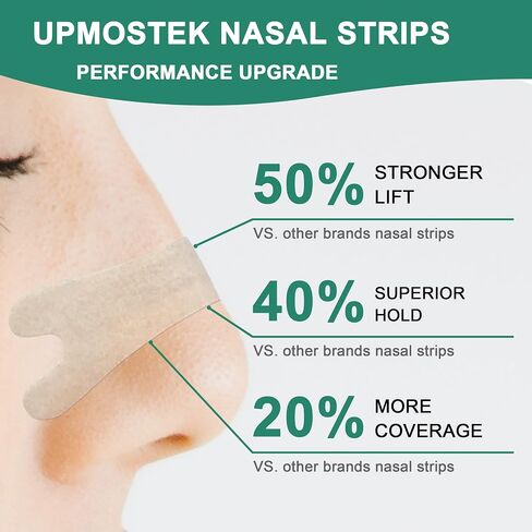 Nasal Strips for Snoring, 120 Count Extra Strength Nose Strips for Breathing, Sleep Snore Strips for Men Women, Relieve Nasal Congestion Due to Colds & Allergies, Anti Snoring - Tan in Kuwait
