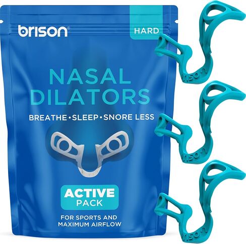 Brison Nasal Dilators for Breathing and Sleeping - 3 Pack Anti Snoring Nose Vents Opener for Better Breathing Sleeping and Activity Improves Airflow - Hard in Saudi Arabia