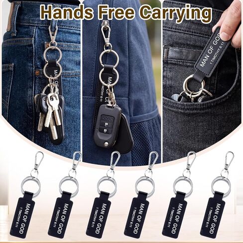 24 Sets Father's Day Church Gifts Bulk for Keychains Man of God Bible Verse with Card and Bag in Kuwait