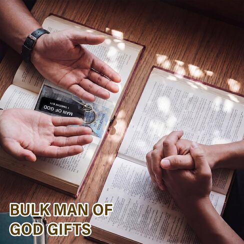 24 Sets Father's Day Church Gifts Bulk for Keychains Man of God Bible Verse with Card and Bag in Kuwait