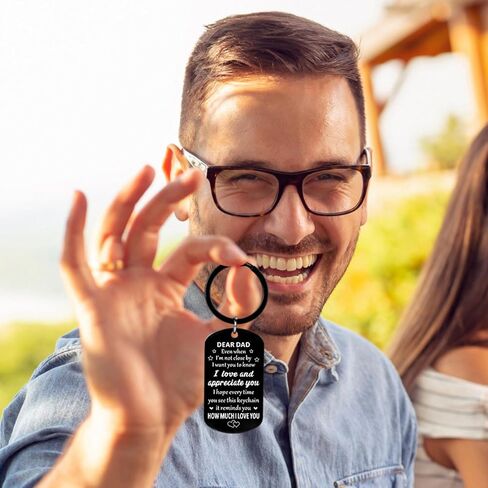 Fathers Day Gift for Dad - Fathers Day Gift for Dad from Daughter Son, Daddy StepDad Birthday Gifts, Regalos Para el Día del Padre, Dia del Padre Regalos - Novelty Men Accessories Keychains in Saudi Arabia