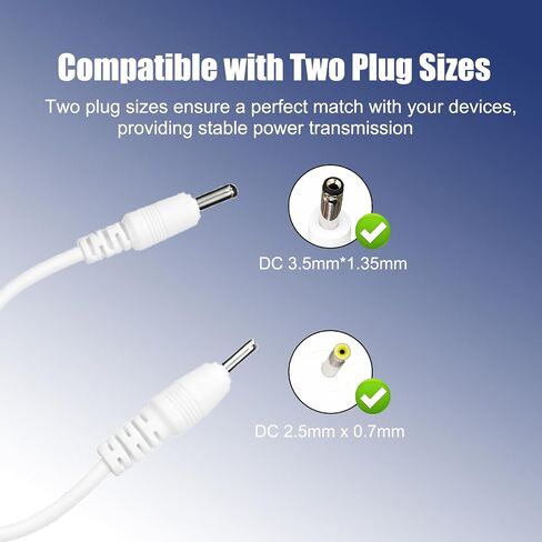 كابل طاقة USB إلى تيار مستمر مزدوج، سلك مقسم 5 فولت 2 أمبير Y، كابل شحن USB إلى تيار مستمر 3.5 مم وDC 2.5 مم، متوافق مع مصابيح القمر ومراوح USB لسماعات الرأس بلوتوث والمزيد، شاحن 5 أقدام/1.5 متر in Kuwait