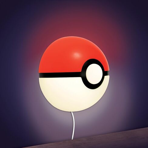 Ukonic Pokémon Poké Ball 3D LED Wall Light - ديكور جدار غرفة الألعاب لغرف النوم، وإعدادات الألعاب، وغرف الرسوم المتحركة ومشجعي البوكيمون in Kuwait