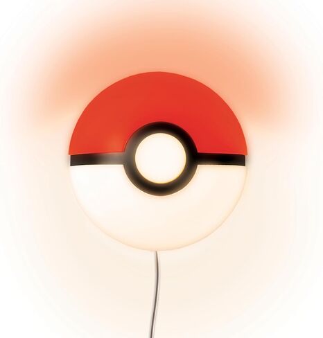 Ukonic Pokémon Poké Ball 3D LED Wall Light - ديكور جدار غرفة الألعاب لغرف النوم، وإعدادات الألعاب، وغرف الرسوم المتحركة ومشجعي البوكيمون in Kuwait