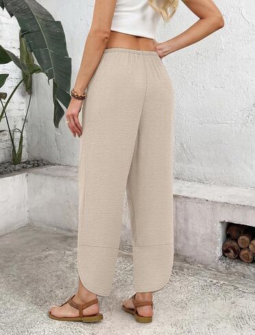 Sampeel Wide Leg Pants Woman Palazzo Capri Pants Cropped Spring Summer Vacation Outfits Fashion Clothing Beach Clothes 2026 in Kuwait