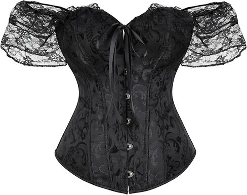 Moonight Corset Tops for Women Lace Up Overbust Bustier Renaissance Lace Corset Party Wear Halloween Costumes in Saudi Arabia