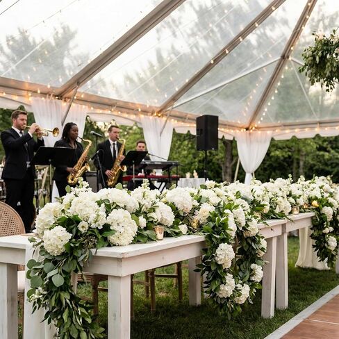 Daynight 4 Pcs Hydrangea Artificial Flowers Outdoor Silk Bouquets, UV Resistant Faux Hydrangeas Flowers for Table Vase Centerpieces Outside Party Wedding Baby Shower Home Outdoor Decor (4, White) in Kuwait