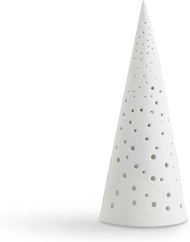 Kahler Nobili Tealight Holder | Snow White Bone China | 10 Inch in Saudi Arabia