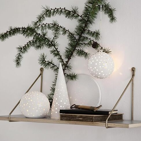 Kahler Nobili Tealight Holder | Snow White Bone China | 10 Inch in Saudi Arabia