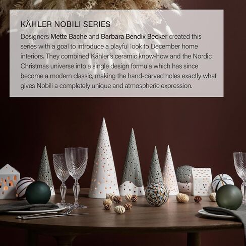 Kahler Nobili Tealight Holder | Snow White Bone China | 10 Inch in Saudi Arabia