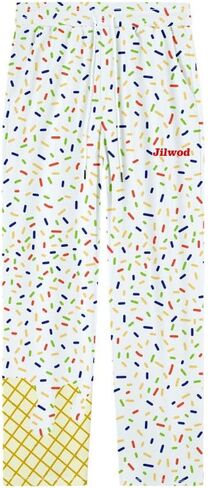 Men's Ice Cream Graffiti Print Sweatpants Lightweight Casual Sweat Pants with Pockets for Winter Sports in Saudi Arabia