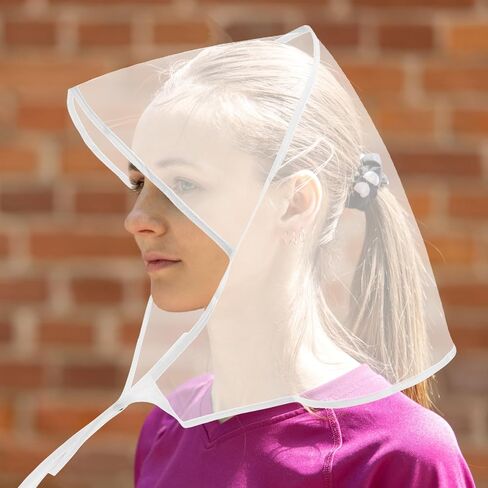 Baluue 5pcs Waterproof Rain Bonnet Caps for Women, Sun Protection Rainproof Hats to Protect Hairstyle, Lightweight Hair Rain Caps for Outdoor Use White in Kuwait