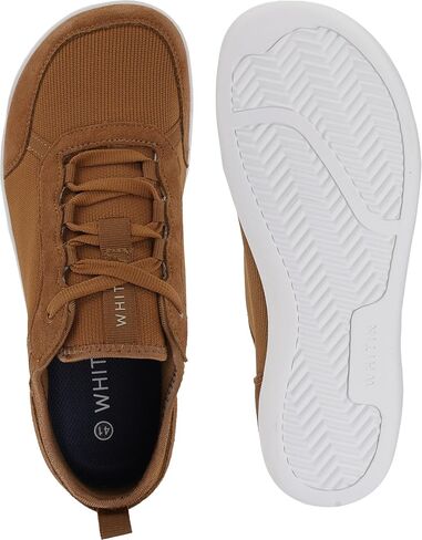 أحذية رياضية WHITIN Zero Drop Barefoot للرجال أحذية واسعة عند الأصابع عرض الحد الأدنى من النسيج مقاس 10 للمشي وصالة الألعاب الرياضية والتنس متماسكة Trail Minimus مريح بني 44 in Kuwait