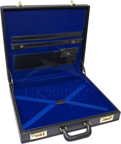 Premium Masonic Apron Hard Briefcase, Square Compass G Emblem (Grand) – Freemason Bags & Cases in Kuwait