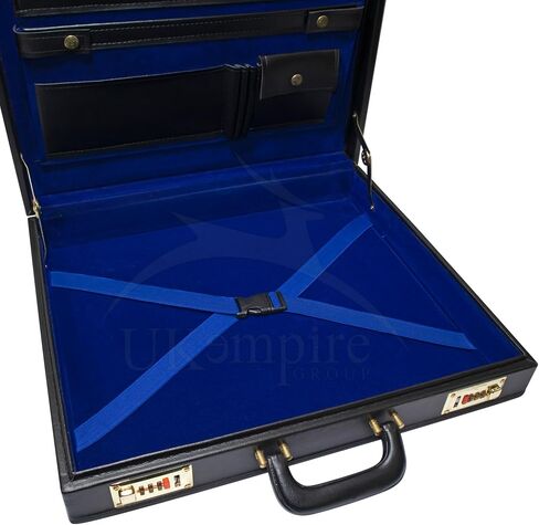 Premium Masonic Apron Hard Briefcase, Square Compass G Emblem (Grand) – Freemason Bags & Cases in Kuwait