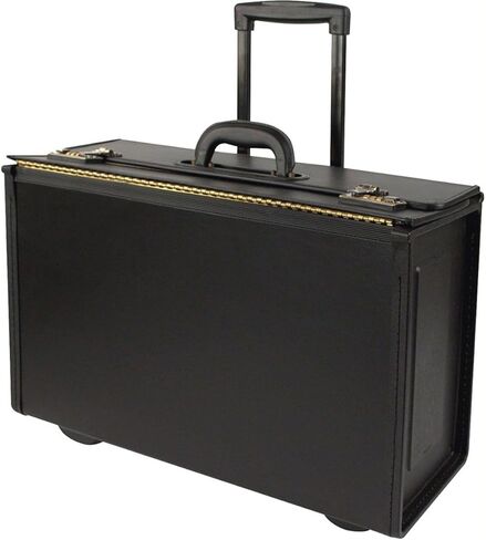 251622 Synthetic Leather Business Case On Wheels Black in Kuwait