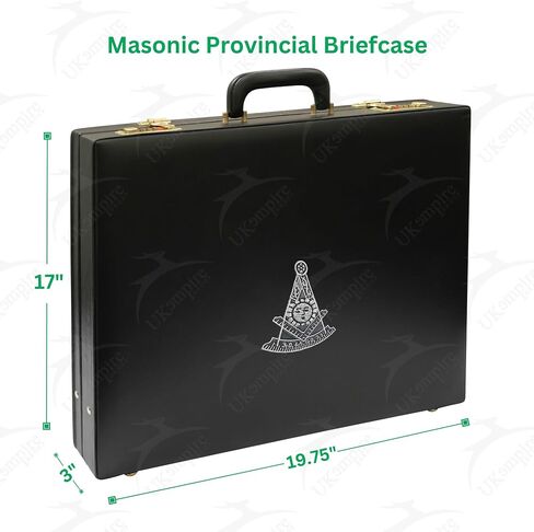 Premium Masonic Apron Provincial Briefcase Past Master Silver Emblem – Freemason Regalia Hard Case & Leather Bags in Kuwait