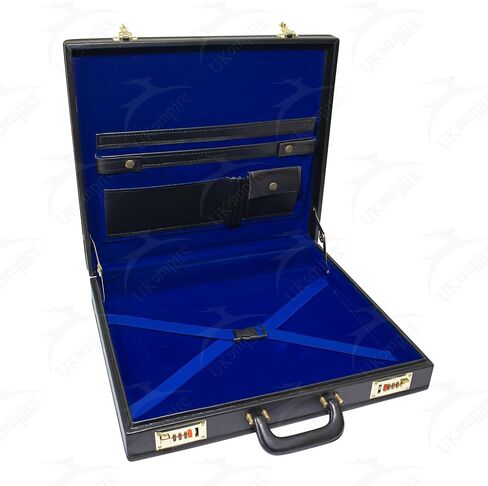 Premium Masonic Apron Provincial Briefcase Past Master Silver Emblem – Freemason Regalia Hard Case & Leather Bags in Kuwait