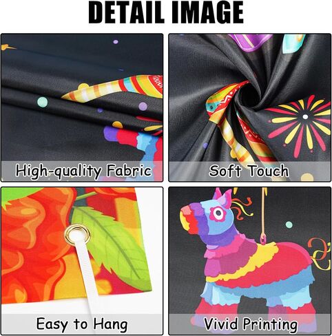Mexican Fiesta 40th Birthday Backdrop - Taco Party Decorations Mexican Banners Photography Background Polyester, Happy 40th Birthday Banner for Men Women Forty Birthday Photo Booth Props in Saudi Arabia